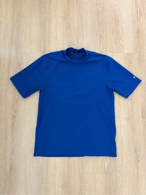 Nike Golf Mock Collar Men’s Royal Blue Short-Sleeve Performance Shirt